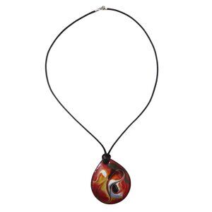 MEAB IRELAND Enamel swirl pendant necklace